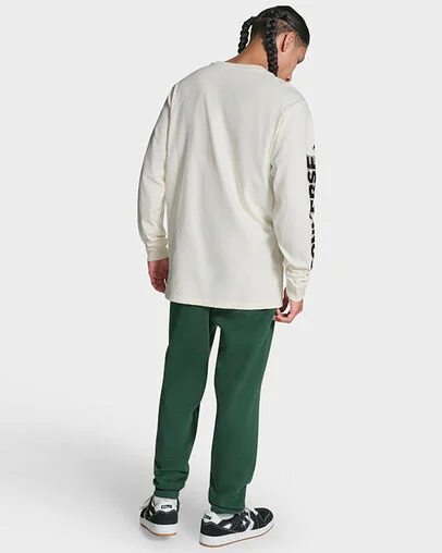 Logo Run Long Sleeve T-Shirt Egret, Detail View