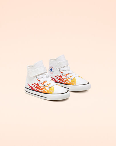 Archive Flames Hook and Loop Chuck Taylor All Star White/Enamel Red/Fresh Yellow
