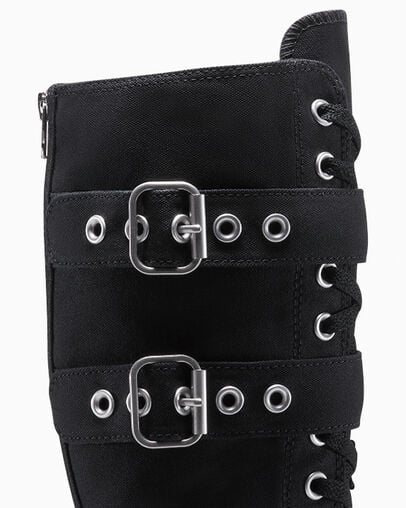 Chuck Taylor All Star XXHi Buckles Black/White/Black, Detail Angle View