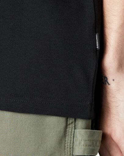 Repeated Star Chevron Short Sleeve Converse Black