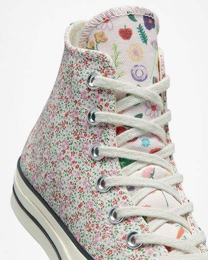 converse spring flowers high tops