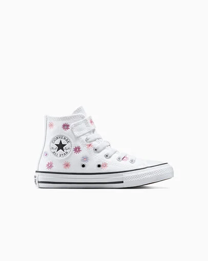 Chuck Taylor All Star Easy-On Allover Embroidered Florals White/Lt Jellyfish Jitter, Outer Side View