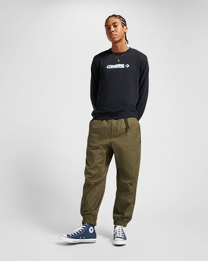 Chuck Taylor All Star Canvas Navy, On Foot Shot 1