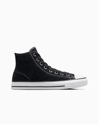 CONS Chuck Taylor All Star Pro Suede Black/Black/White, Outer Side View