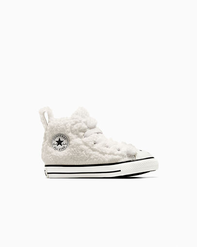 Chuck Taylor All Star Easy On Faux Sherpa Egret/Vintage White, Outer Side View
