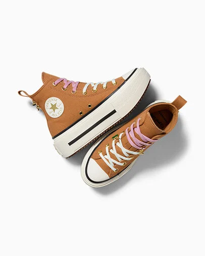 Chuck Taylor All Star Lift Double Stack Platform Charms Incensed/Egret/Cliffside Rose, Angled View