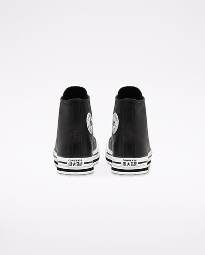 Leather Chuck Taylor All Star Platform Black/White/Black