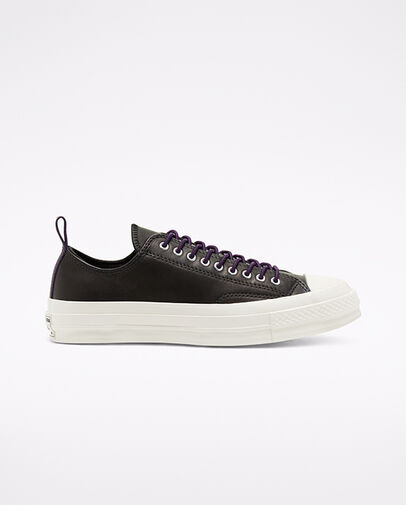 Fleece-Lined Leather Chuck 70 Black/Grand Purple/Egret