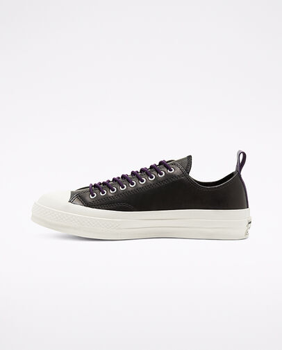 Fleece-Lined Leather Chuck 70 Black/Grand Purple/Egret