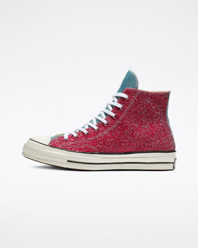 Converse x JW Anderson Glitter Chuck 70 High Top Barbados Cherry/Sulphur/Egret