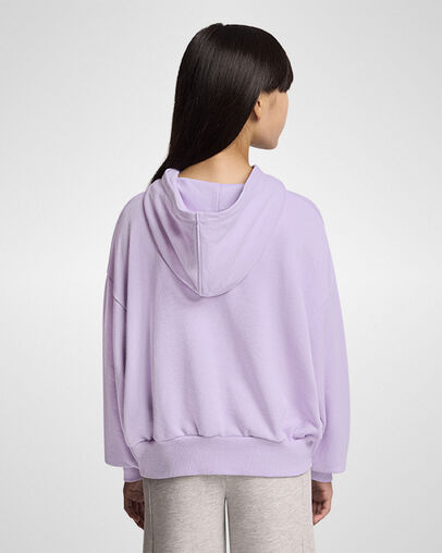 Chuck Patch Relaxed Hoodie Lavender Latte Purple, Back View