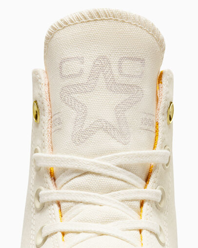 Run Star Hike Platform Camp Converse Egret/White/Green, Reflective View