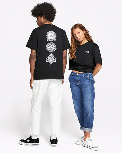 Chinese New Year Short Sleeve Converse Black