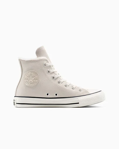 Chuck Taylor All Star Cozy Suede Light Dune/Egret/Egret, Outer Side View