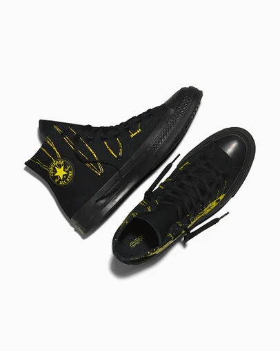 Converse x EDGLRD Chuck 70 Black/Yellow/Black, Angled View