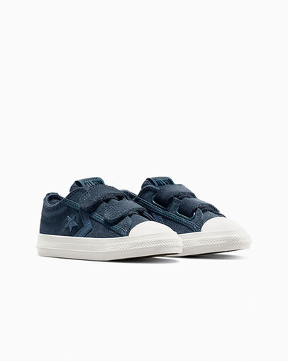 Star Player 76 Suede & Leather Easy-On Midnight Pass/Lakeside Blue, Top and Side View