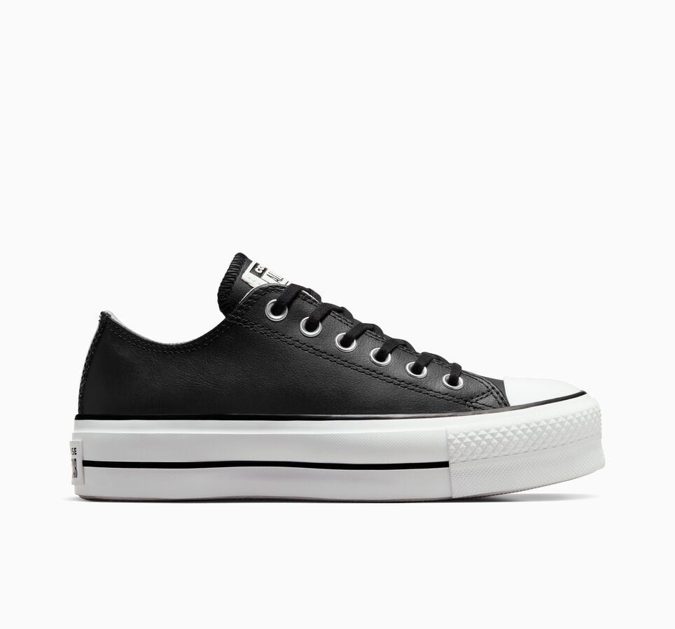 Chuck Taylor All Star Lift Platform Leather Black/Black/White