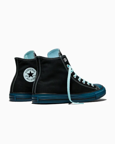 Chuck Taylor Color Pop Black/Murky Waters Blue/Rained Out Blue, Heel View