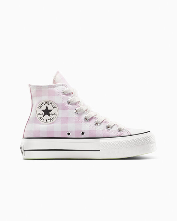 Chuck Taylor All Star Lift Platform Gingham Women's High Top Shoe