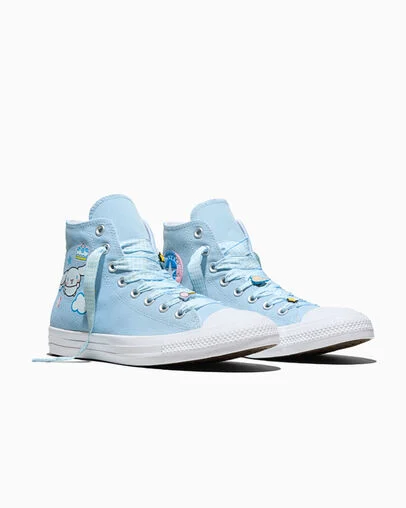 Converse x Hello Kitty And Friends Chuck Taylor All Star Cinnamoroll Baby Blue/White/Pink, Top and Side View
