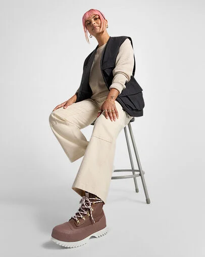 Chuck Taylor All Star Lugged 2.0 CC X-Hi Waterproof Boots Bear Nap/Blush Hush/Bear Nap, On Foot Shot 1