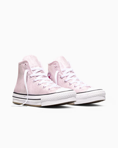 Chuck Taylor All Star Lift Platform Shine New Found Bloom/White/Black, Top and Side View