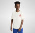 Retro Athletics Short Relaxed Sleeve T-Shirt Egret/Converse Red