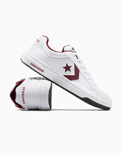 Pro Blaze V2 White/White/Deep Bordeaux, Detail Angle View