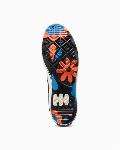 Chuck 70 Day Of The Dead Black/Fire Drill/Egret, Outsole View