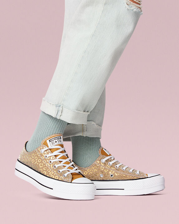converse glam rose gold