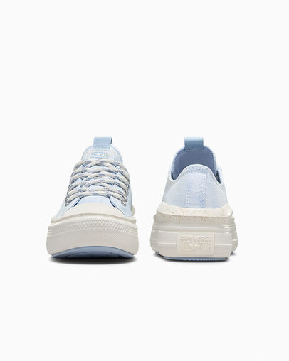 Chuck Taylor All Star Move Platform Washed Canvas Cloudy Daze Blue/Egret/Rainy Daze, Heel View