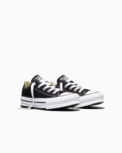 Chuck Taylor All Star EVA Lift Platform Canvas Black/White/Black, Top and Side View