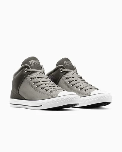 Chuck Taylor All Star High Street Colorblock Dark Matter/Classic Grey/White, Top and Side View