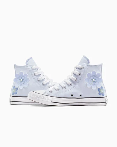 Chuck Taylor All Star Gradient Flowers White/Blueberry Ice, Detail Angle View