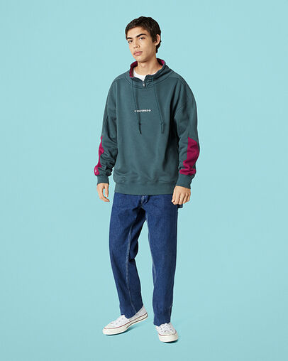 Wordmark Funnel Neck Faded Spruce