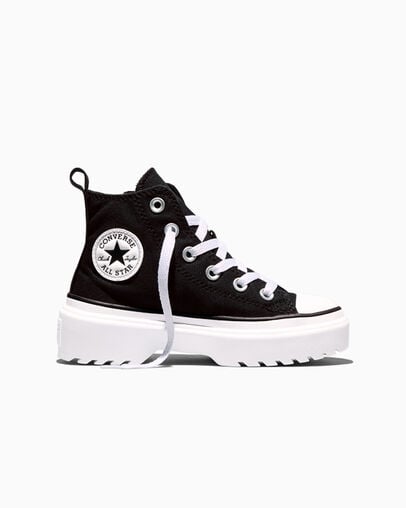 Chuck Taylor All Star Lugged Lift Platform Canvas Black/Black/White, Outer Side View