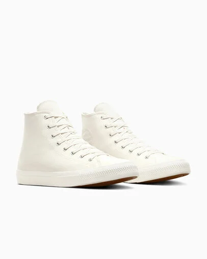 Chuck Taylor All Star Monochrome Egret/Egret/Egret, Top and Side View