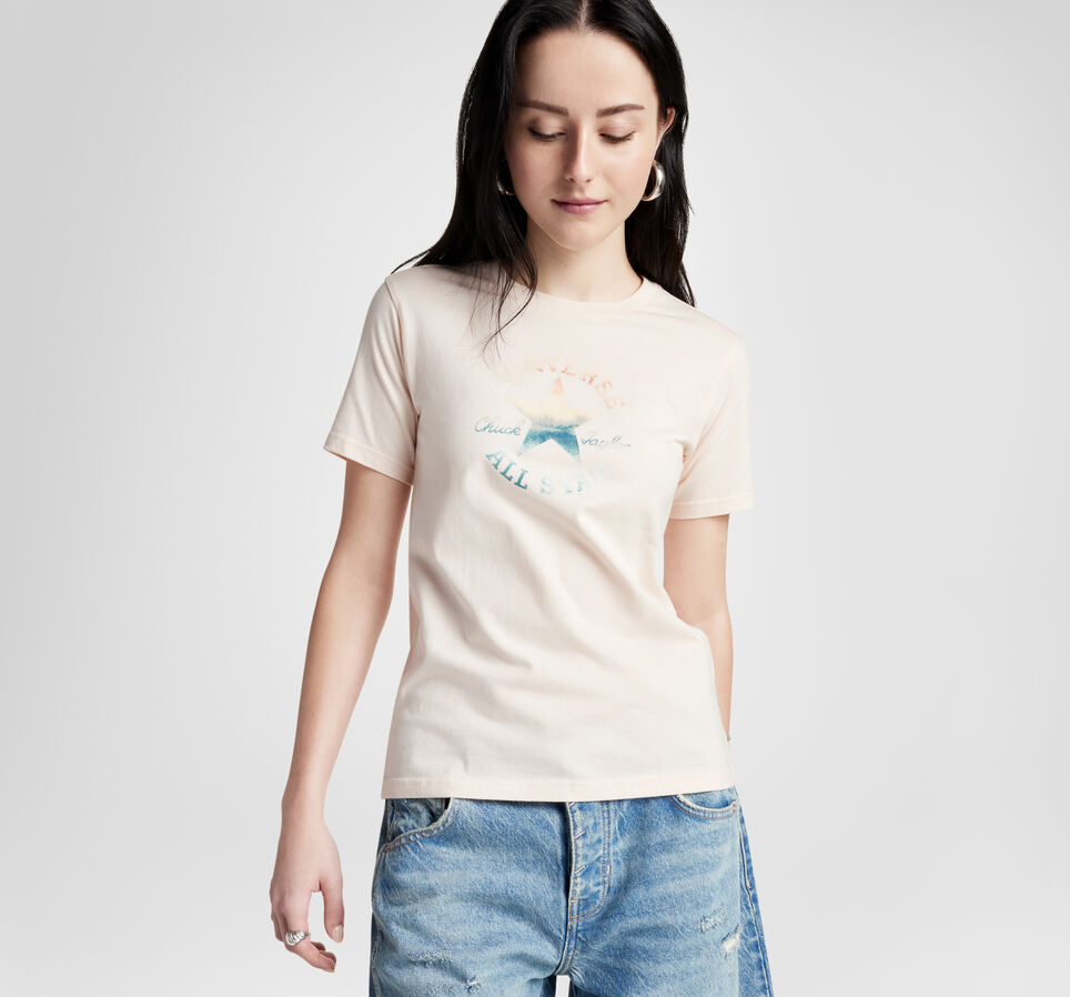 Watercolor Chuck Taylor T-Shirt Pale Petal