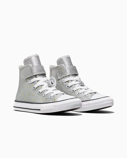 Chuck Taylor All Star Easy-On Glitter & Sequins Light Grey/Gold/Silver