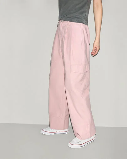 Utility Wide-Leg Pants Petal Pit, Back View