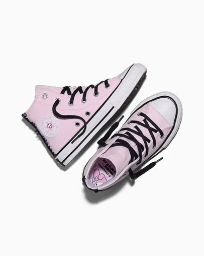 Converse x Hello Kitty&reg; and Friends Chuck Taylor All Star My Melody&trade; & Kuromi&trade; Pink/Brown/Black, Angled View