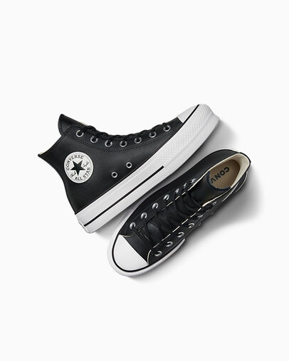 Chuck Taylor All Star Leather Platform Black/Black/White