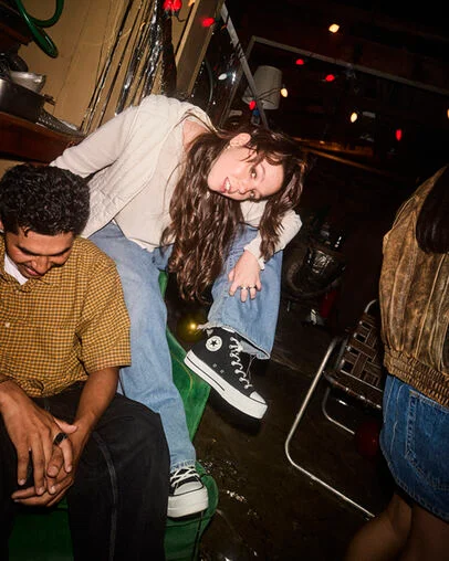 Chuck Taylor All Star Lift Platform Canvas Black/White/White, Detail Angle View