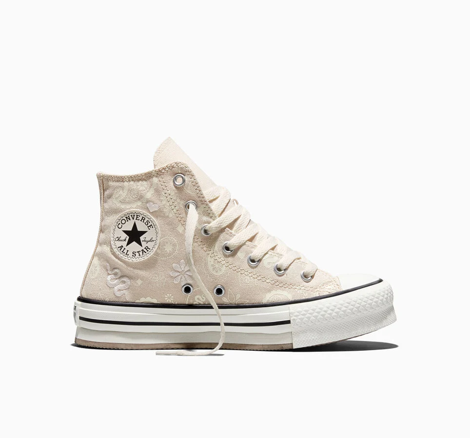 Chuck Taylor All Star EVA Lift Platform Paisley Pop Natural Ivory/Egret/Black