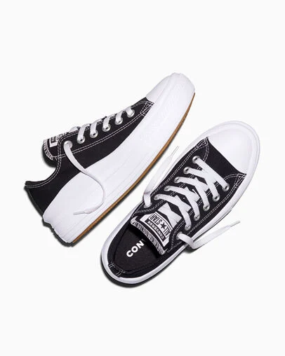 Chuck Taylor All Star Move Canvas Platform Black/White/White, Angled View