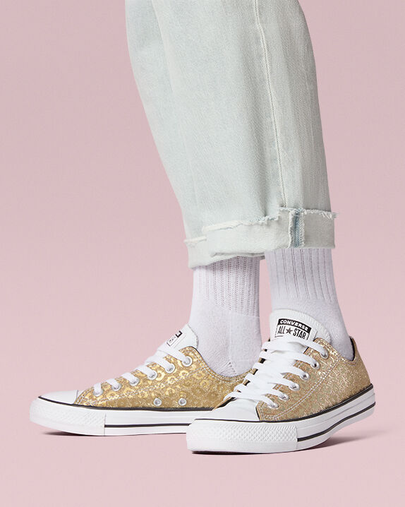 converse metallic rose