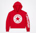 Chuck Taylor Patch Cropped Pullover Hoodie Enamel Red