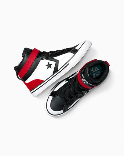 Pro Blaze Strap Leather Red/White/Black, Angled View