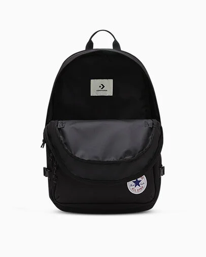 Straight Edge Backpack Black, Detail View