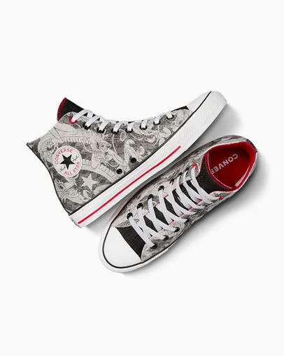 Chuck Taylor All Star Lunar New Year Dragon Graphic Black/Red/White, Angled View